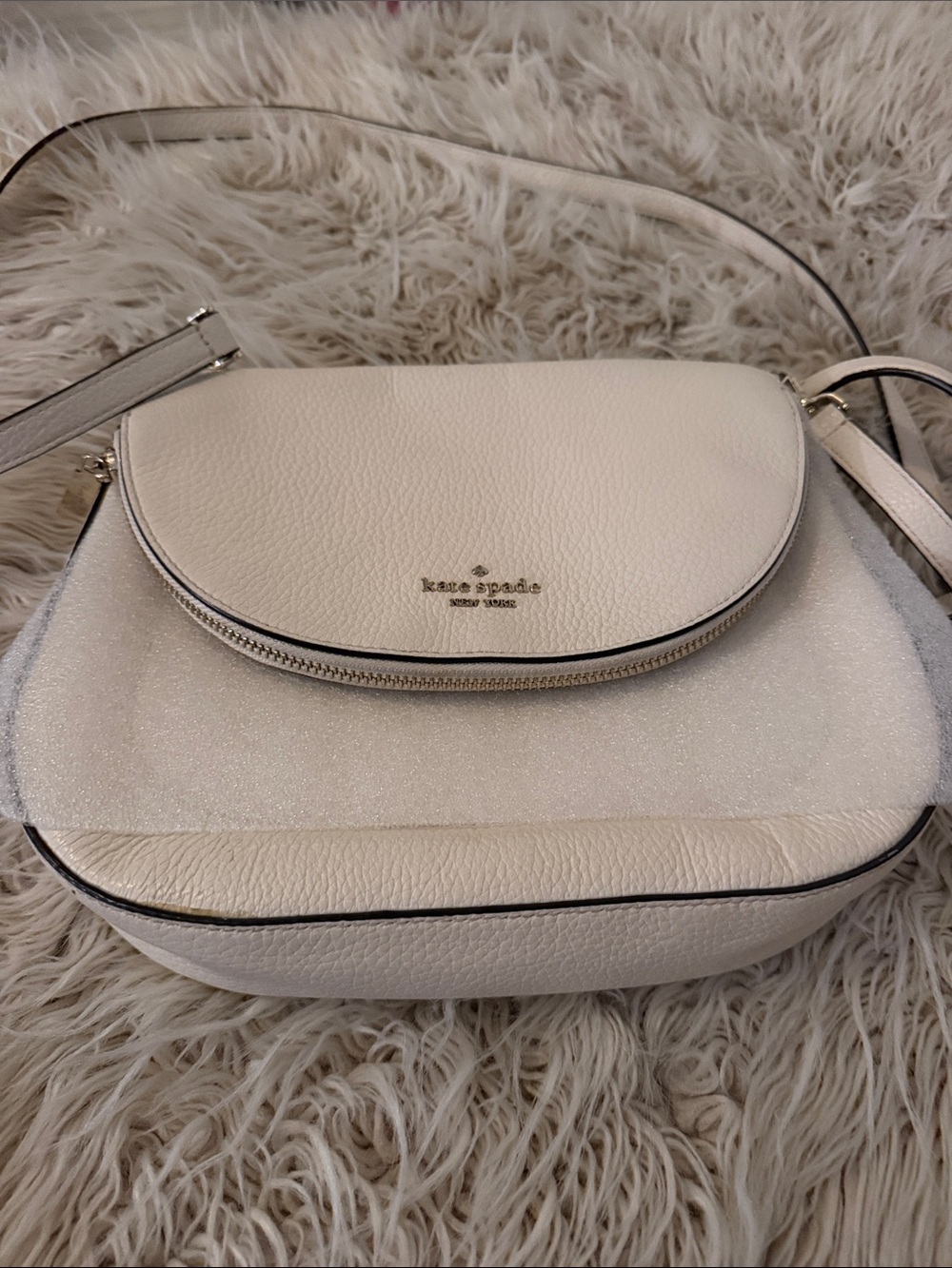 kate spade Cream Leather Crossbody Bag